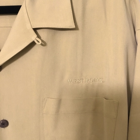 Eagle Dry Goods Co Signature Series 100% Silk S/S Button Up Men’s Sz XL Mustard - Picture 3 of 7